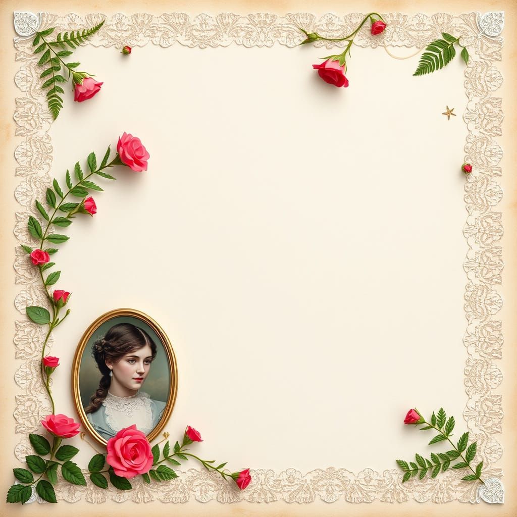 Whimsical Victorian Ephemera Embellishes a Delicate Scrapboo...