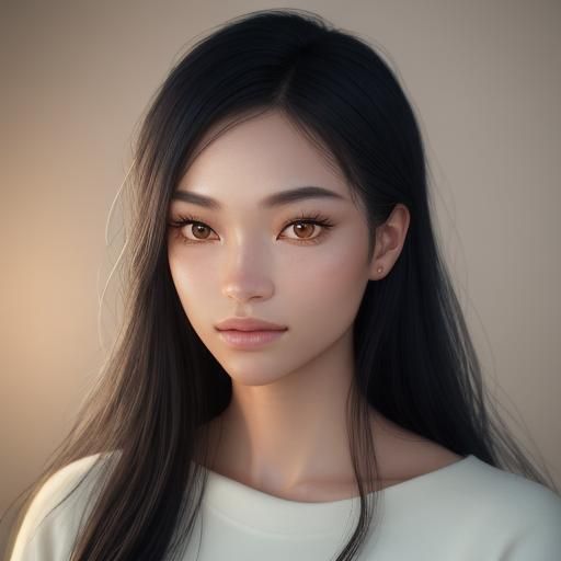 Radiant Young Girl Portrait with Golden Makeup