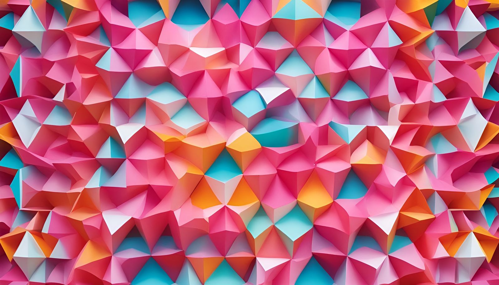 Striking Futuristic Geometric Illusion in Pastel Colors