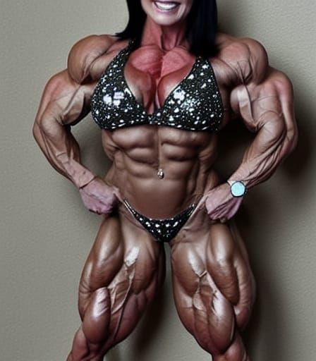 Extremely Muscular Bodybuilder Grandma