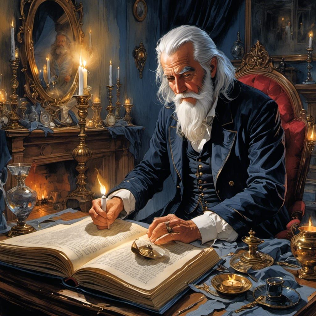 Midnight Revenant Stalks Old Man in Haunted Mansion