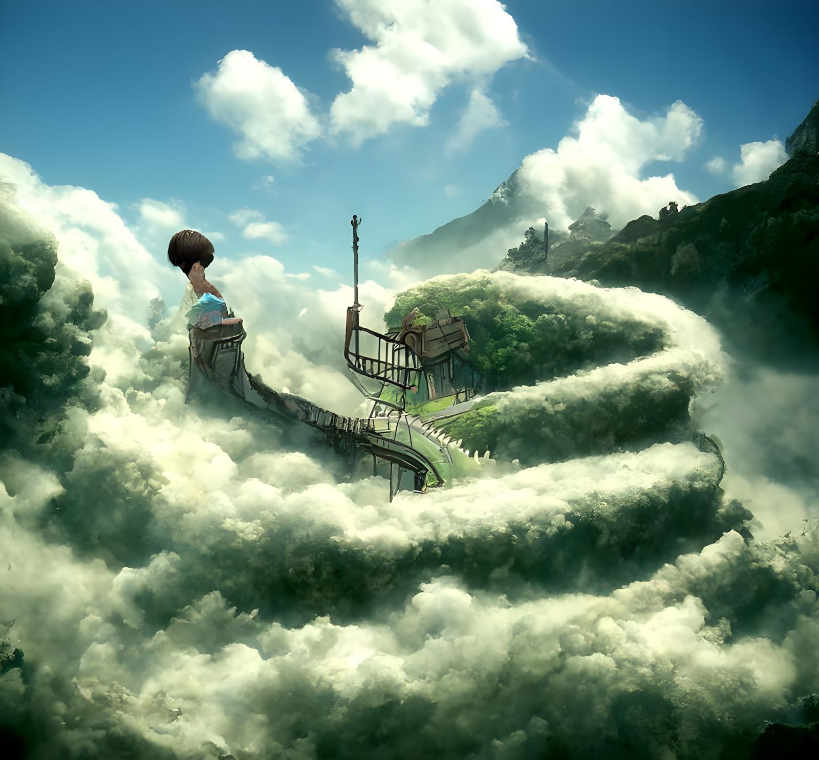 Ethereal Staircase to Heaven, Animated Style