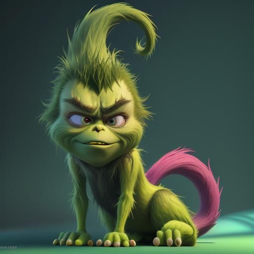 The Grinch: Pixar-Style 3D Digital Art