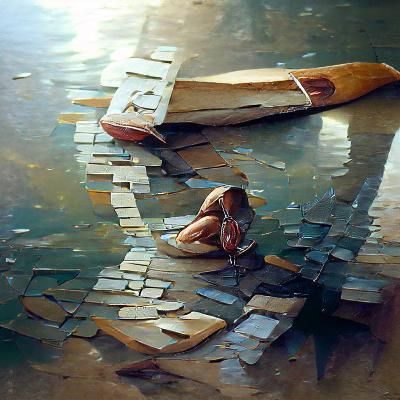 Broken Letters in Oil Painting Style