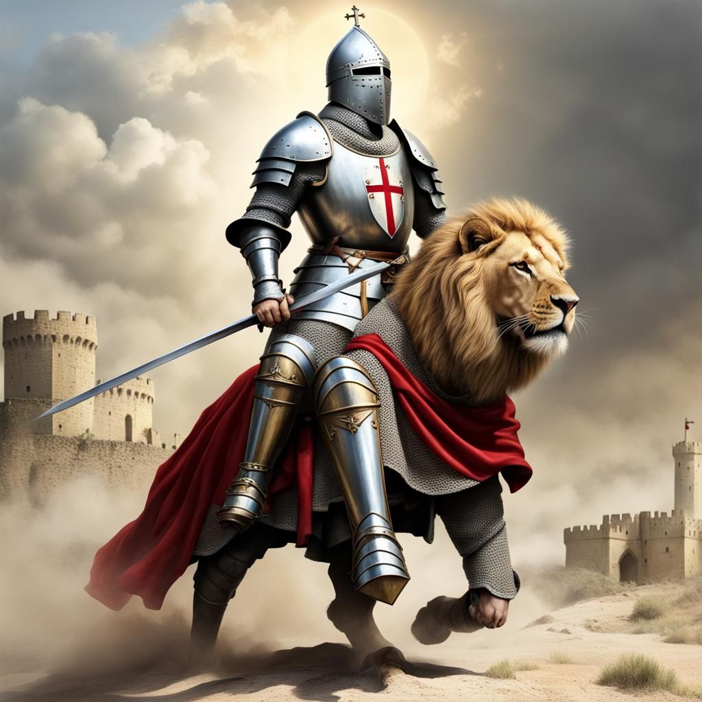 Crusader Knight with Lion of Judah