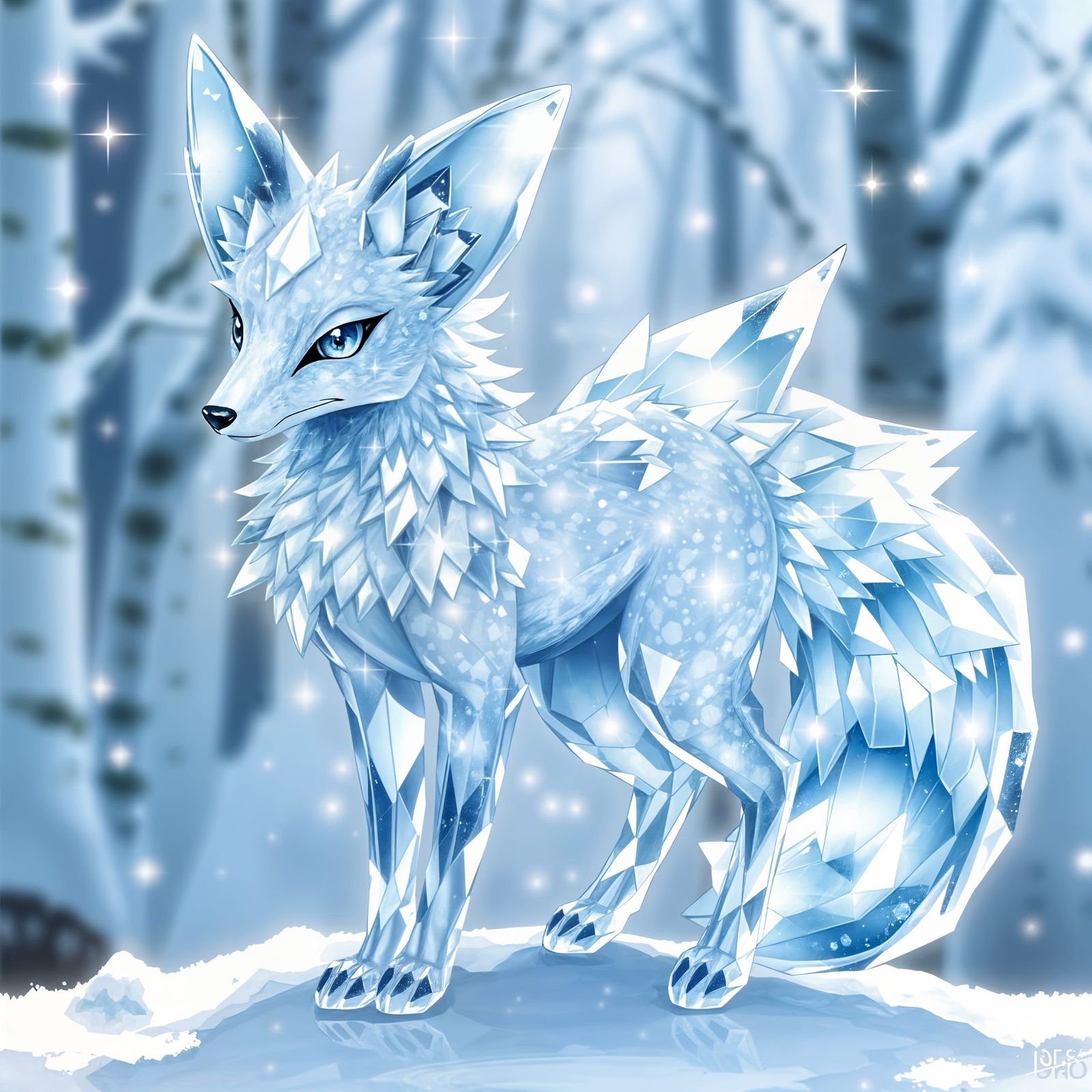 Crystal Fox in Icy Splendor