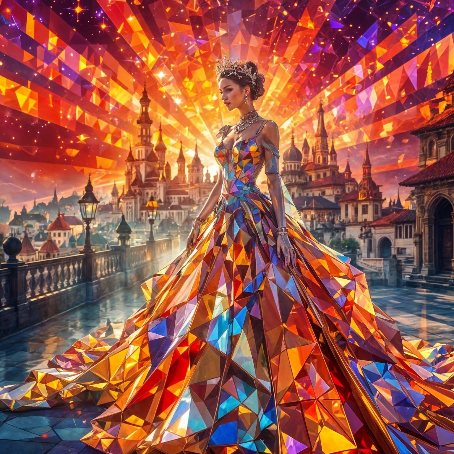 Glass Gown Princess in Baroque Village
