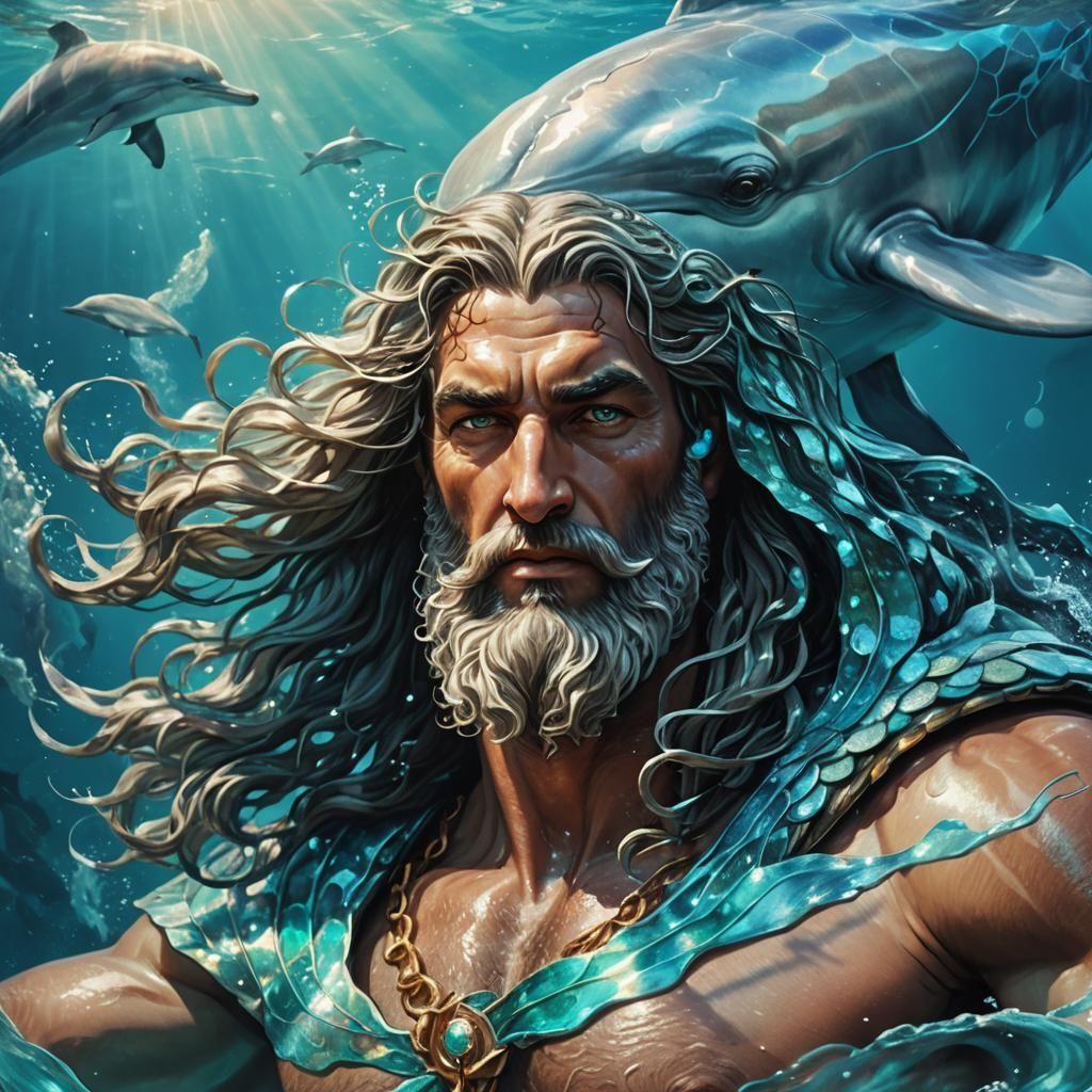 Poseidon-Dolphin Hybrid in Ocean Depths