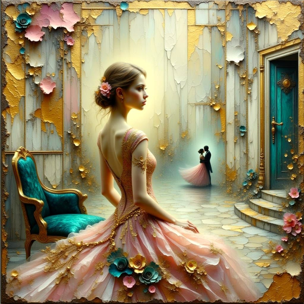 Longing from Afar in a Dreamy Impasto Painting