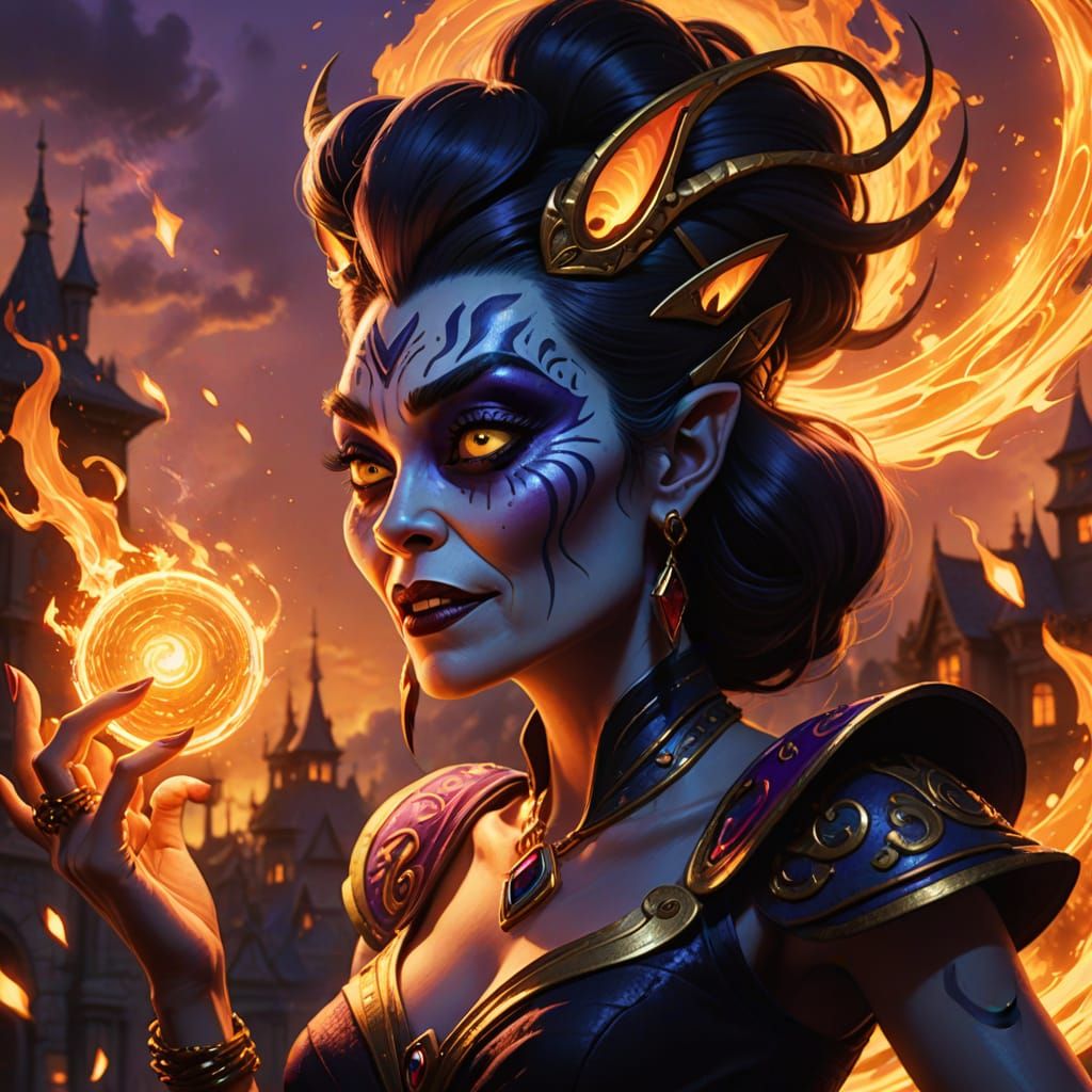 Yzma Extinguishes Sun in Disney-Style Fantasy