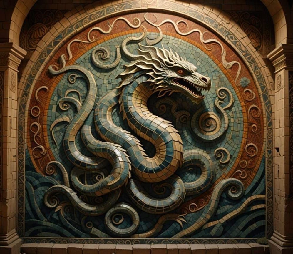 Roman Hydra Emerges from Ancient Mural