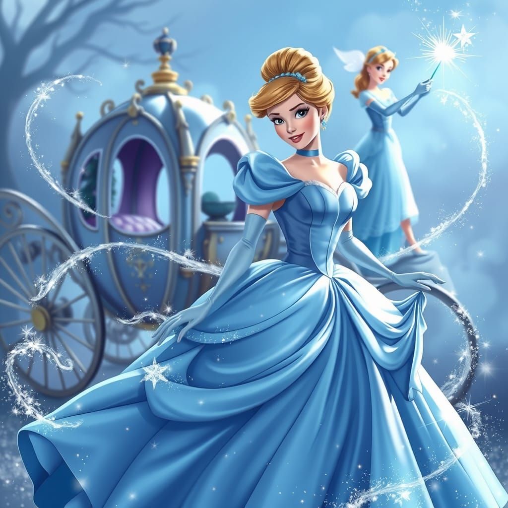 Cinderella with Magic and Fairy Godmother
