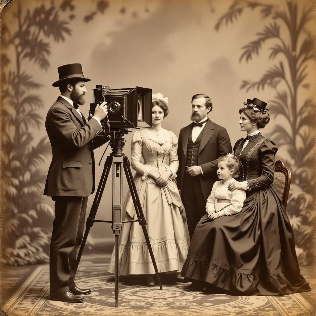 Sepia Photo of 19th Century Photographer