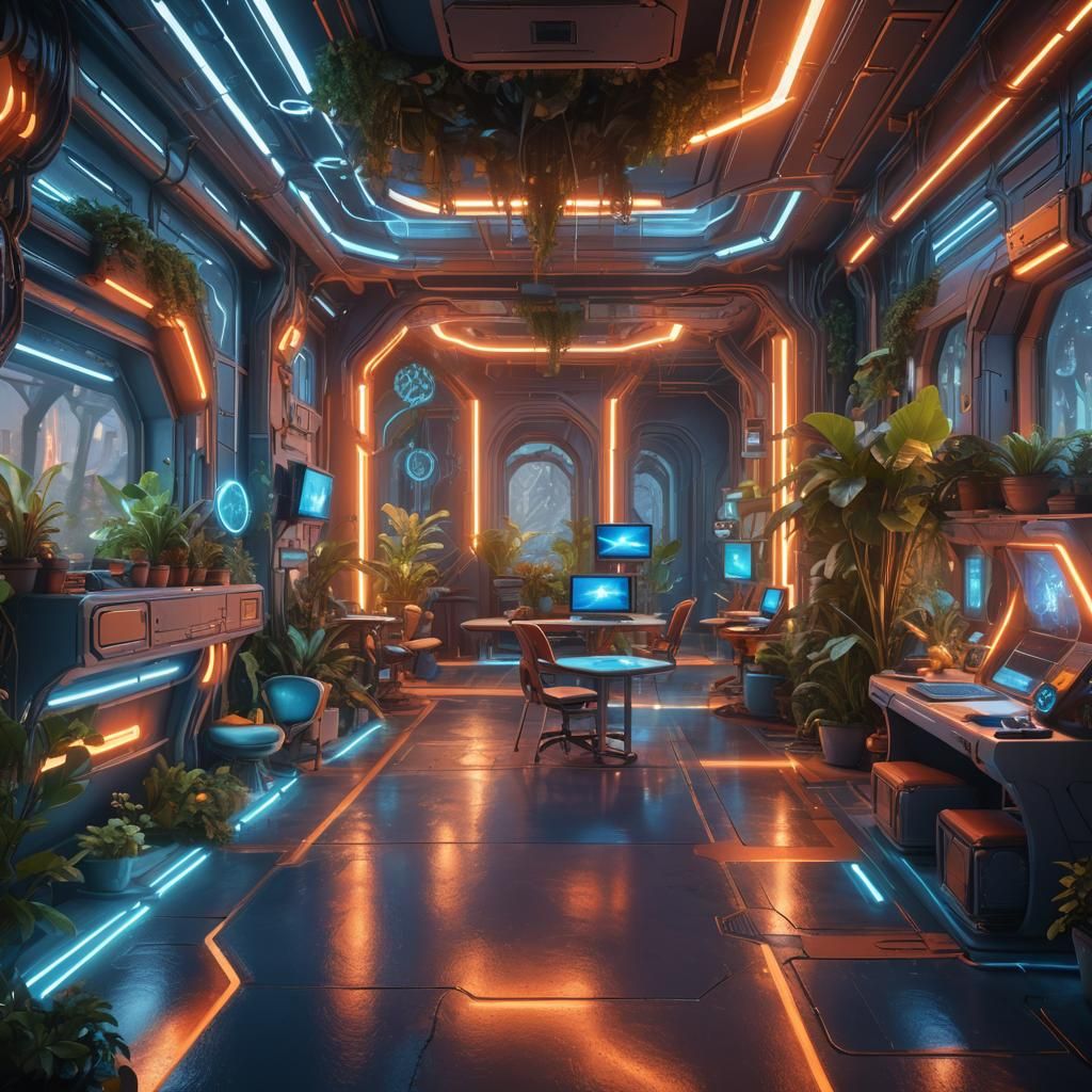 Futuristic Fairy Dormitory with Technology Fairies
