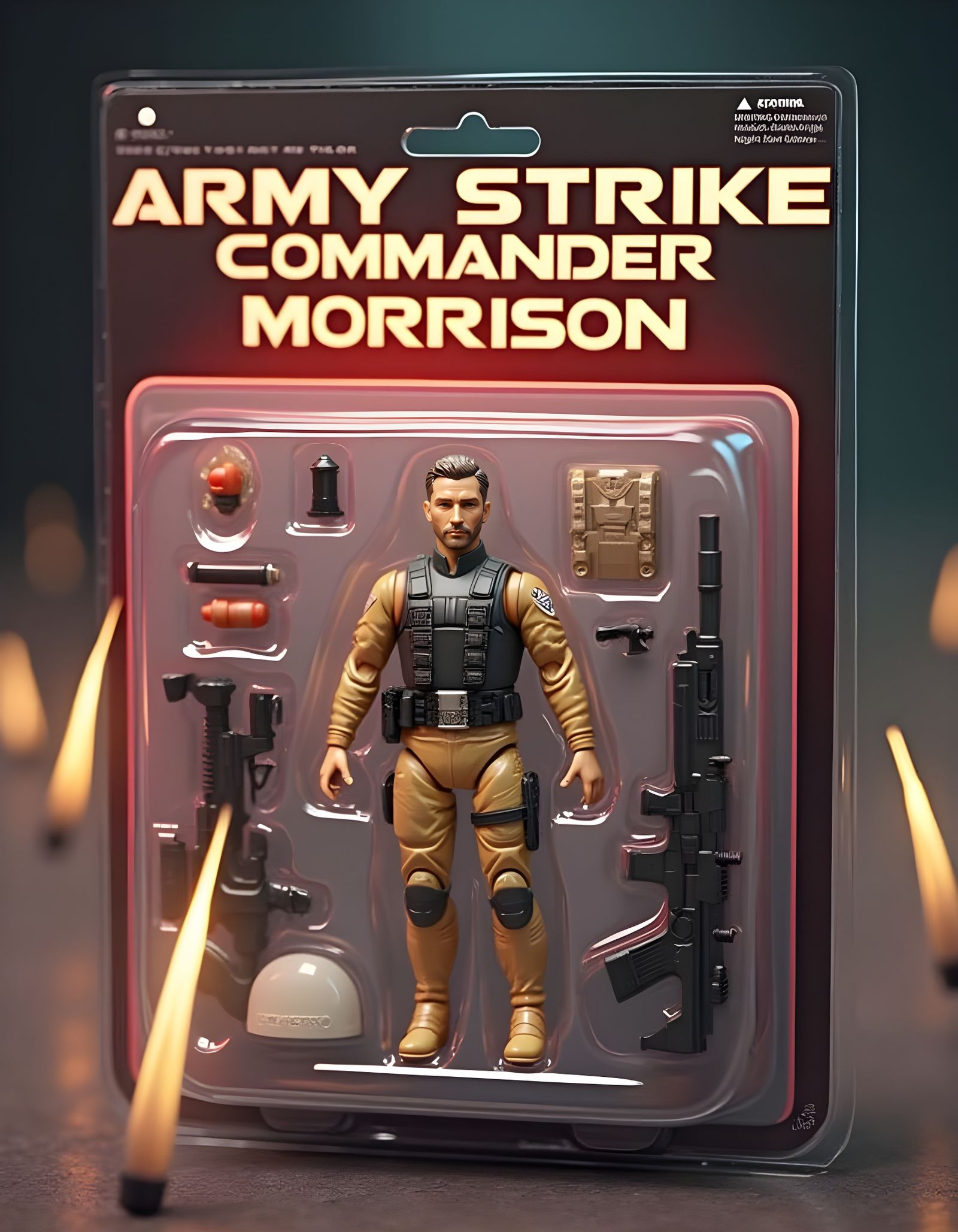 Retro-Style Action Figure Packaging in Neon Glory