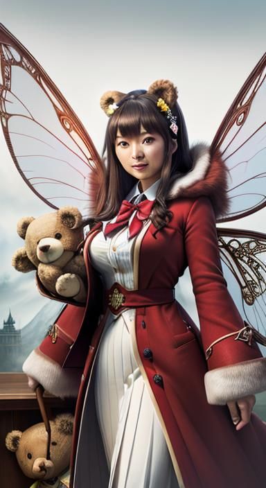 Bear Fairy Godmother with Teddy Bear Portrait