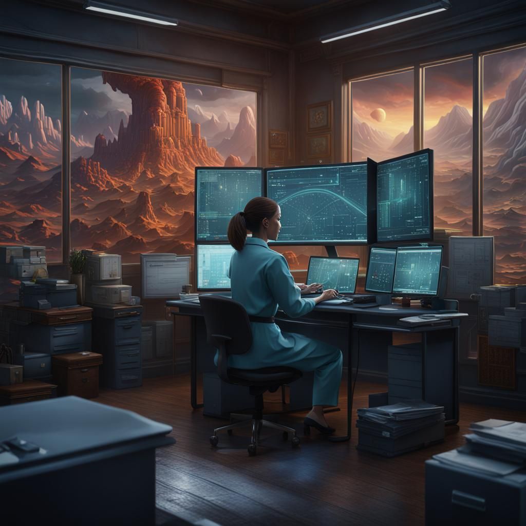 Office Nurse Charting: Detailed Matte Painting