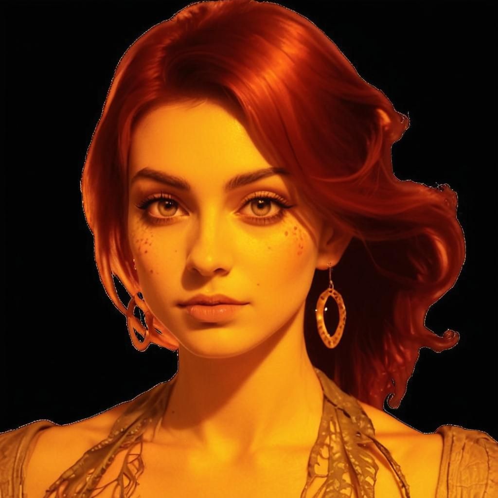 Eerie Sunset in a Misty Forest