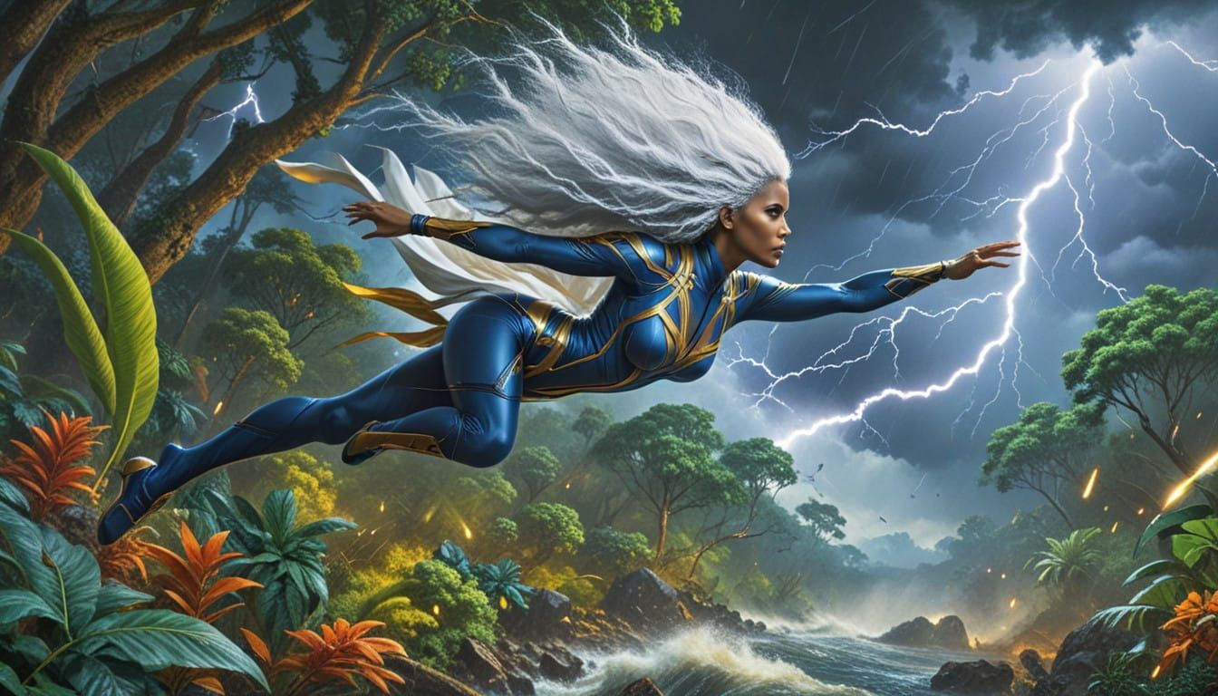 Storm, Goddess of the Stormy Skies, in Rembrandt's Masterful...