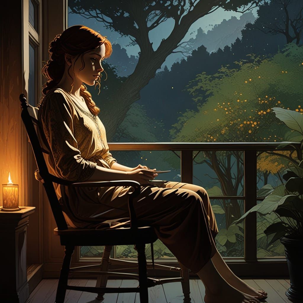 Comic Book Panels in Art Nouveau Style