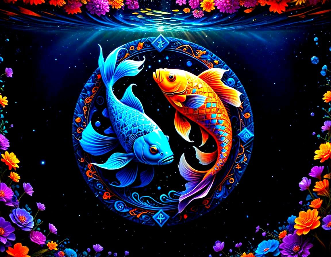 ZIN YIN YANG CIRCLE. Two fish biting each others tail. EACH ...