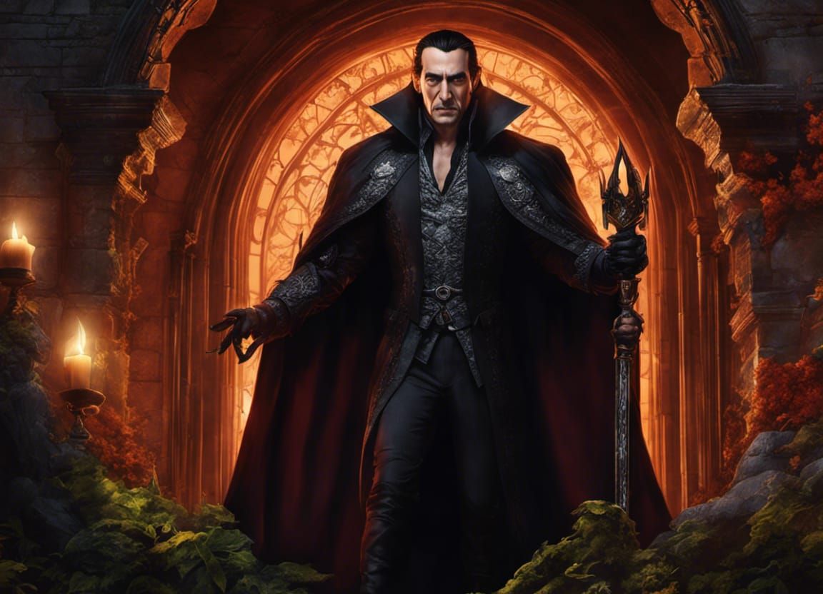 Dracula Storybook Illustration in Digital Matte Painting