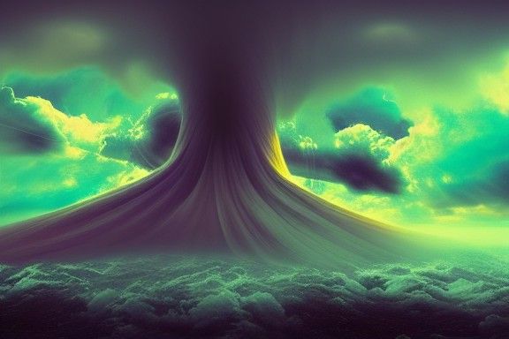 Heavenly Futuristic World in Hyperrealism