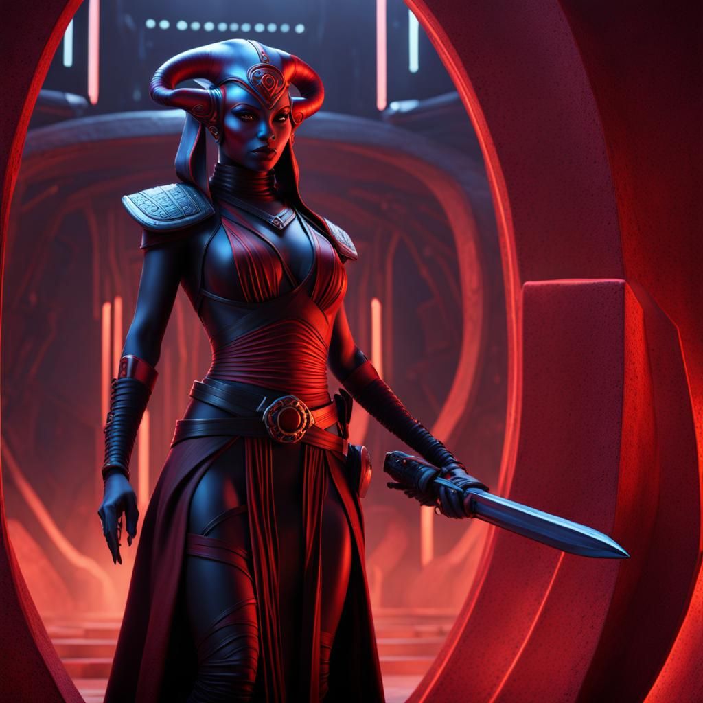 Twi'lek Sith Goddess in Detailed Matte Painting