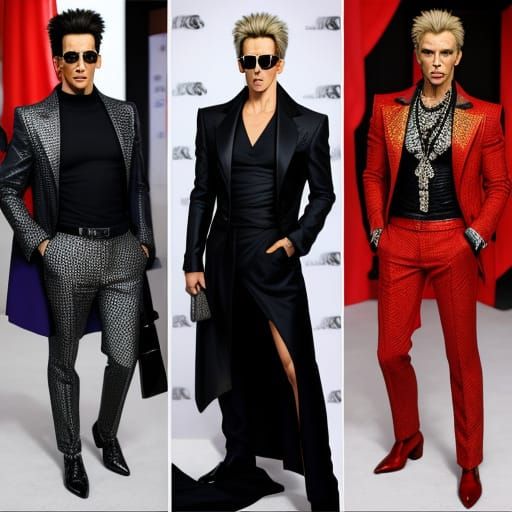 Suave Male Model Strikes a Pose in Fashion Show