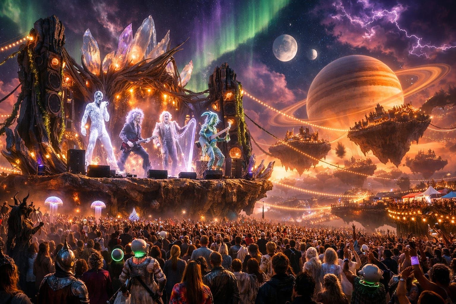 Reality-Defying Music Festival on Floating Islands