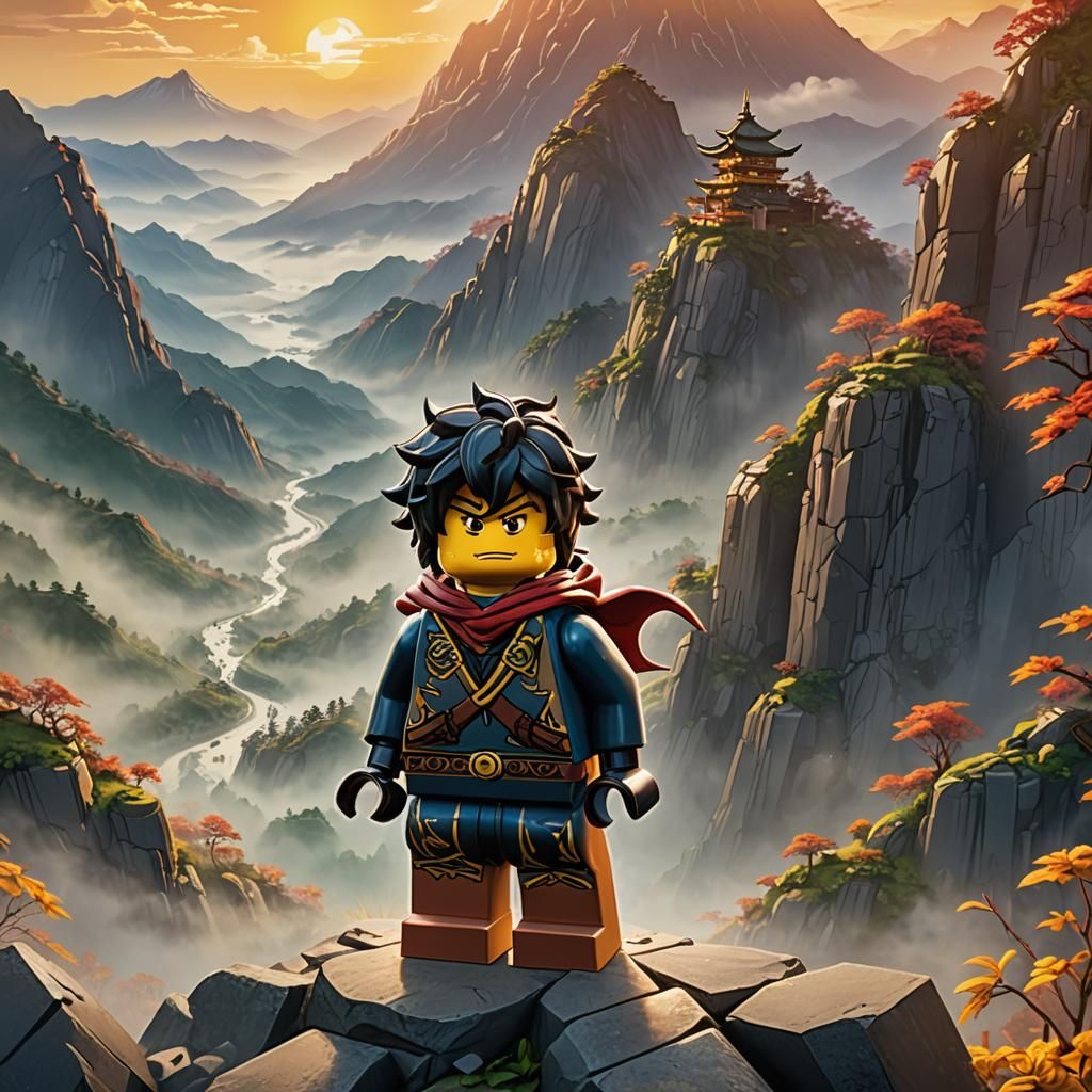 Kai from Lego Ninjago in Anime Manga Style