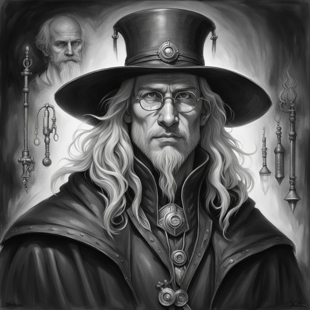 Warhammer World: Pencil Portrait of a Fantasy Doctor