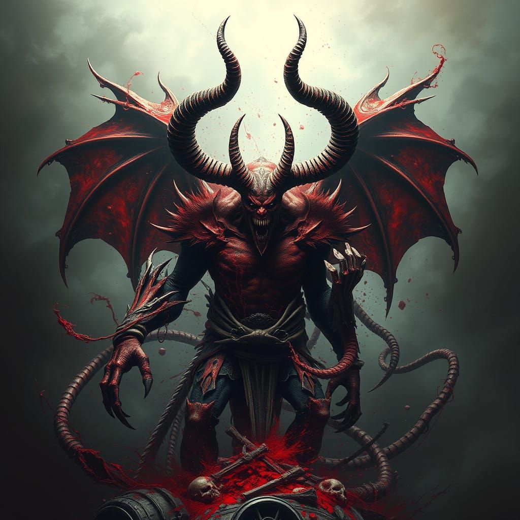 Devil Implodes in a Crimson Hellish Glow