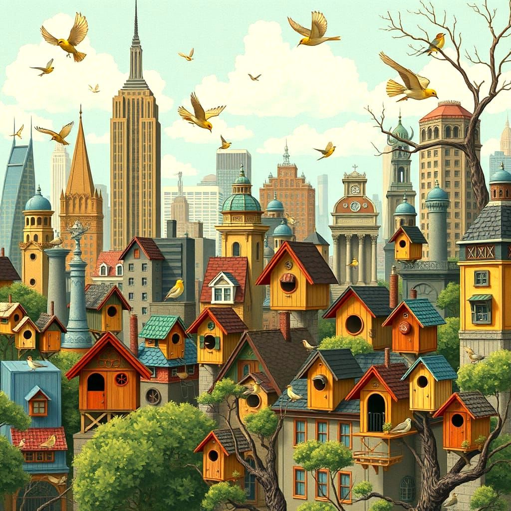 Birdhouse New York Cityscape