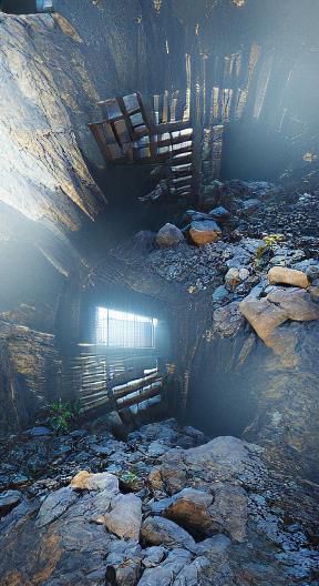 Abandoned Mineshaft in Hyperrealistic 3D
