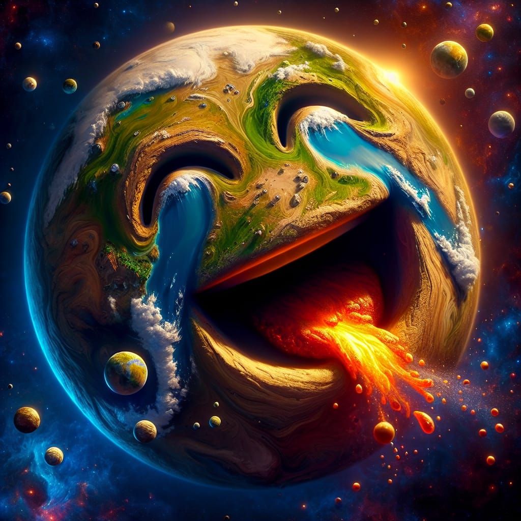 Earth Emoji: A Whimsical View from Space