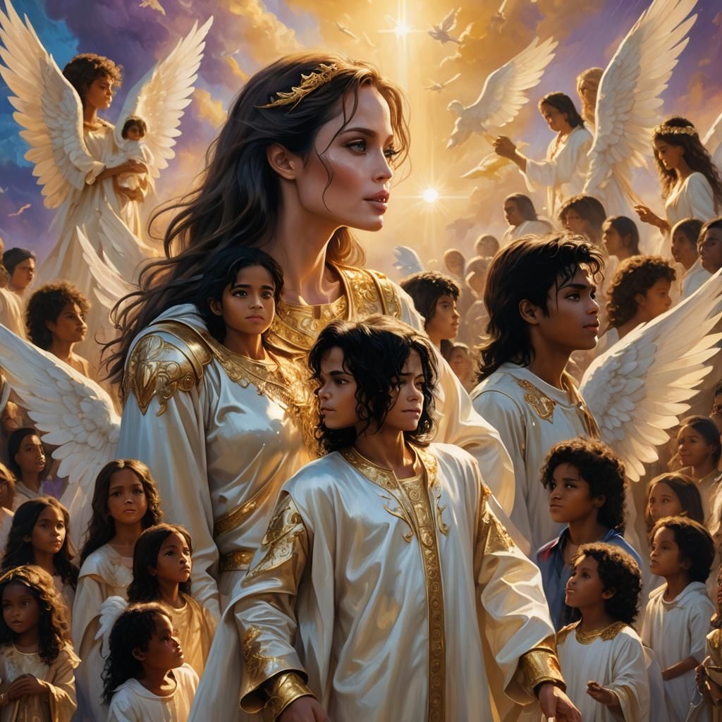 Heavenly Gathering of Angels: Fantasy Concept Art