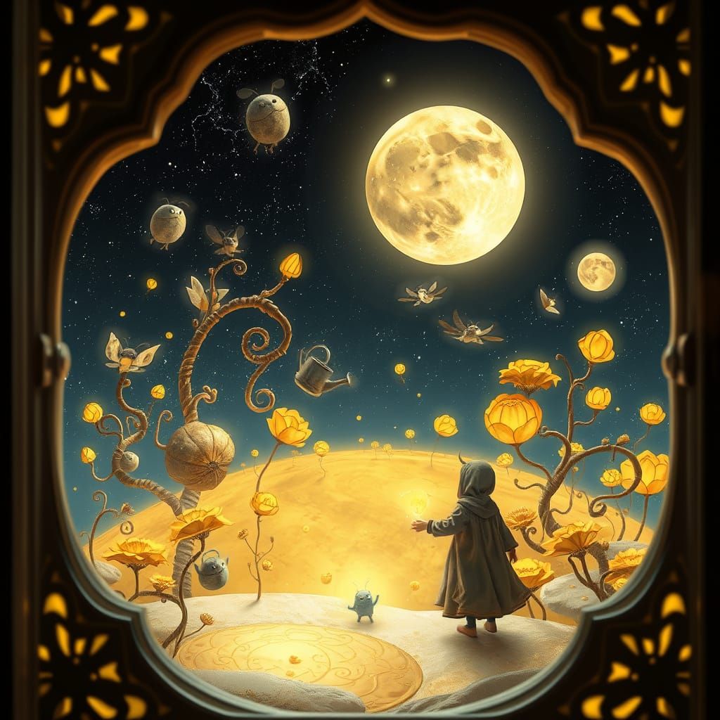 Celestial Garden on the Glowing Moonseed