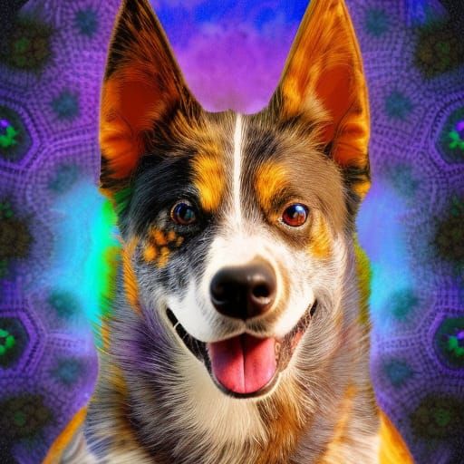 Dog in Kaleidoscope