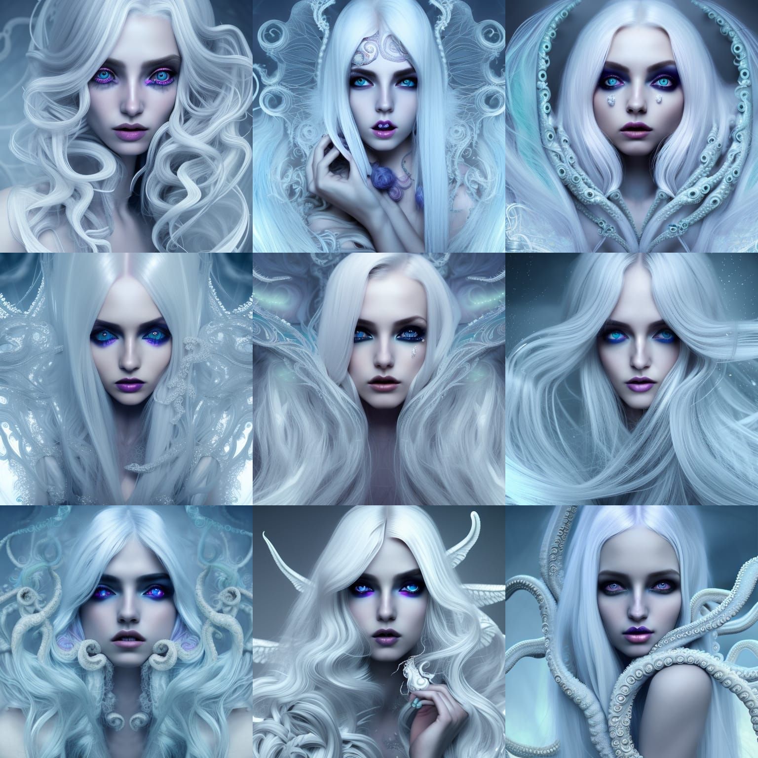 Eldritch Fairy Princess with Platinum Hair