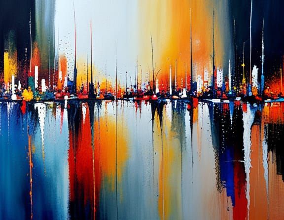 Abstract Art: Organized Chaos in Complementary Colors