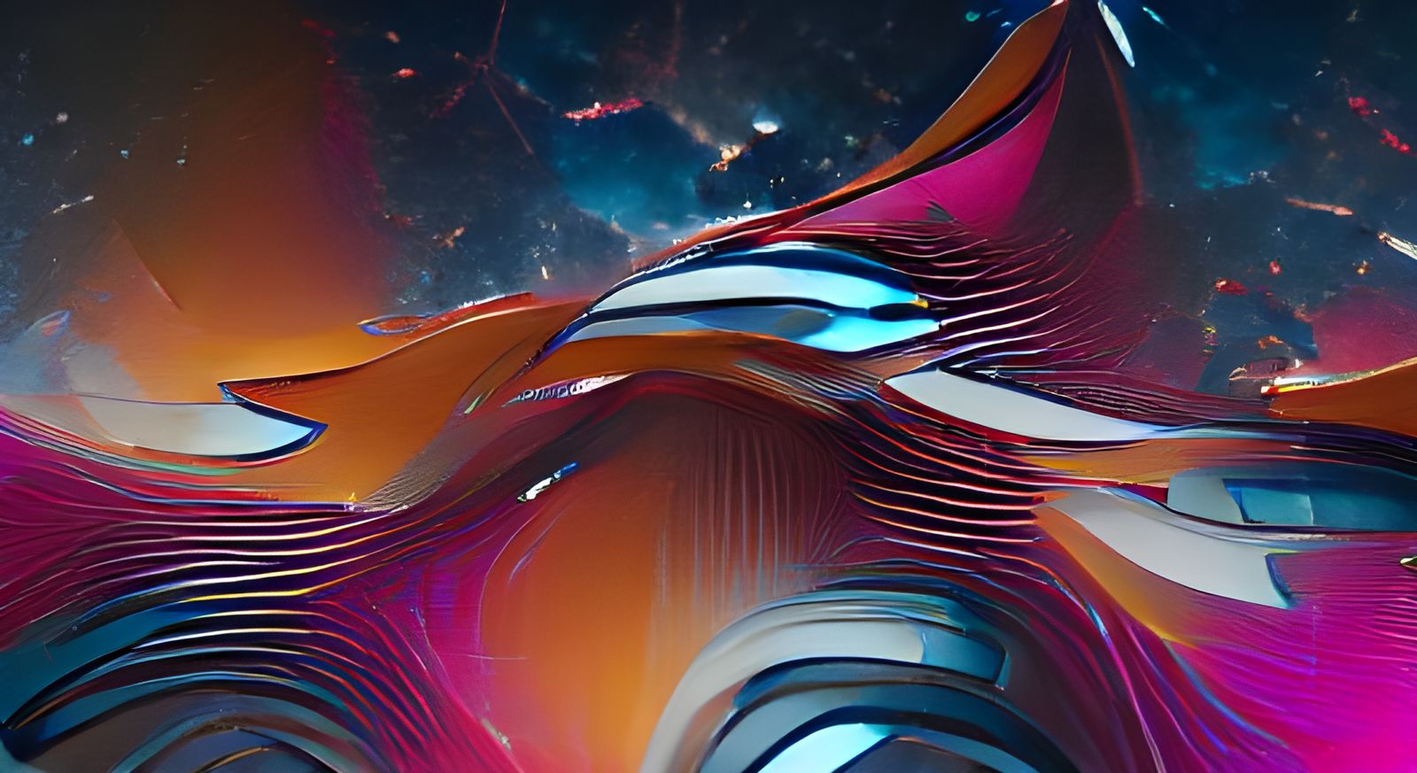 Vibrant Abstract Design with Cosmic Energy
