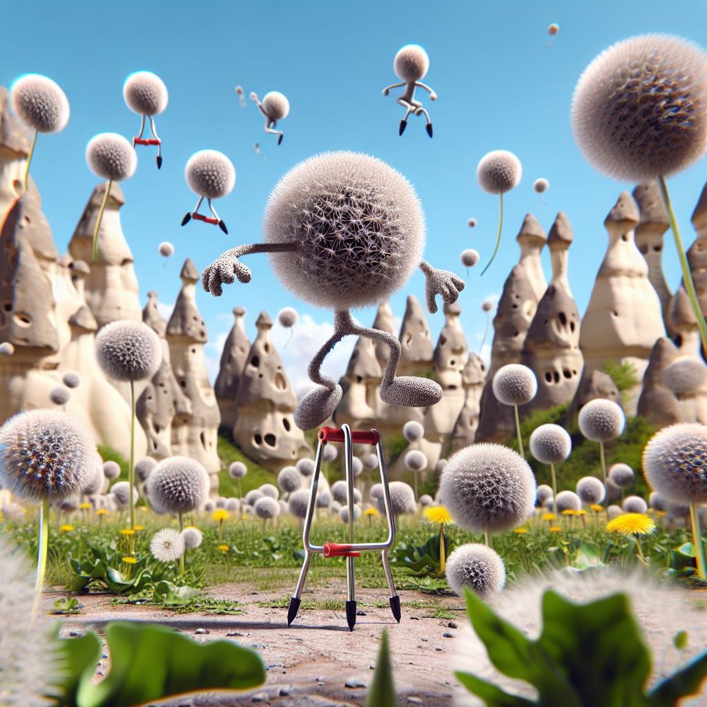 Anthropomorphic Buckyball Stick Figures in Cappadocia