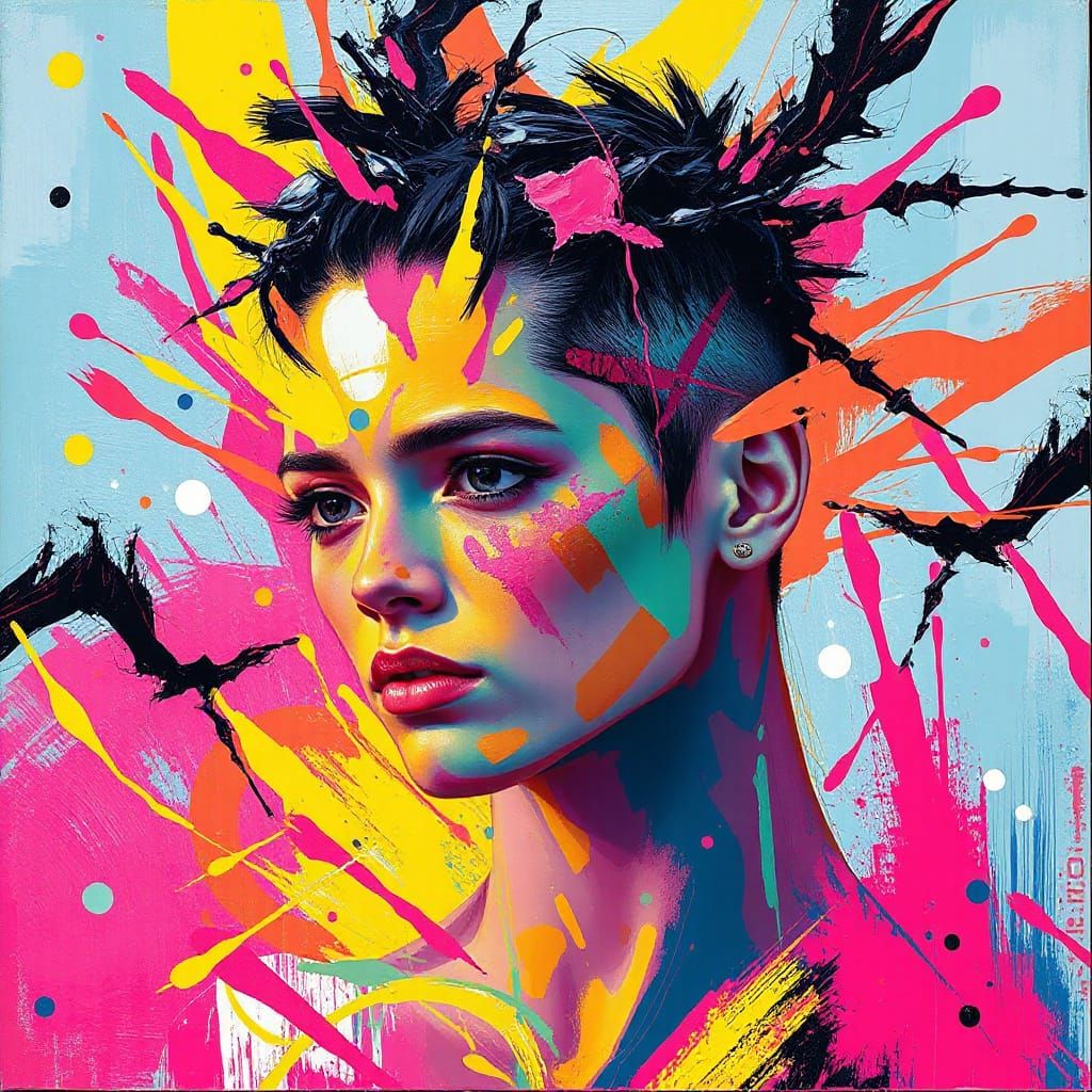 Vibrant Abstract Masterpiece in Digital Art Style