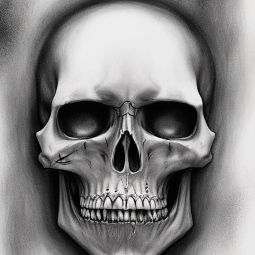 Ominous Gothic Skull Concept Art