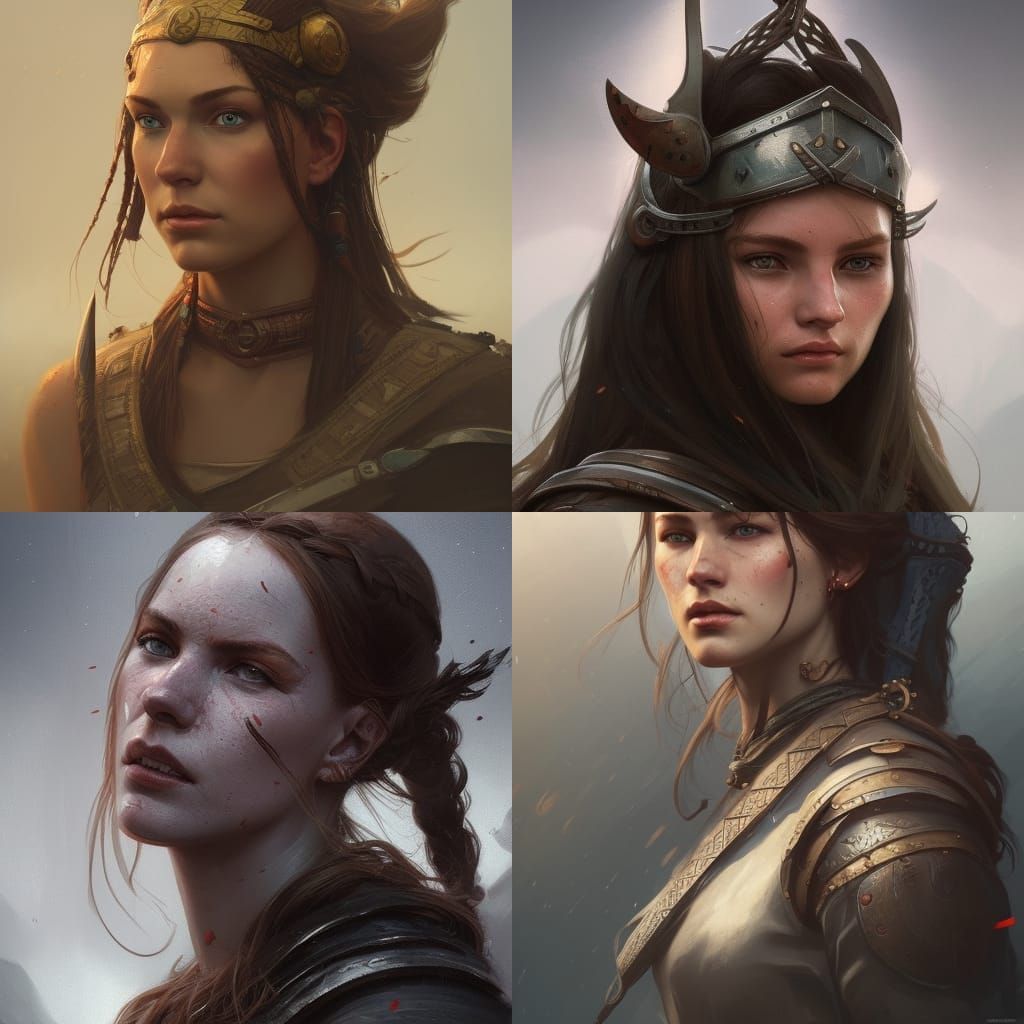 Viking Women Warriors Portrait in 8K Resolution