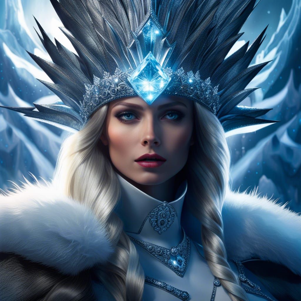 Majestic Ice Queen with Crown of Ice