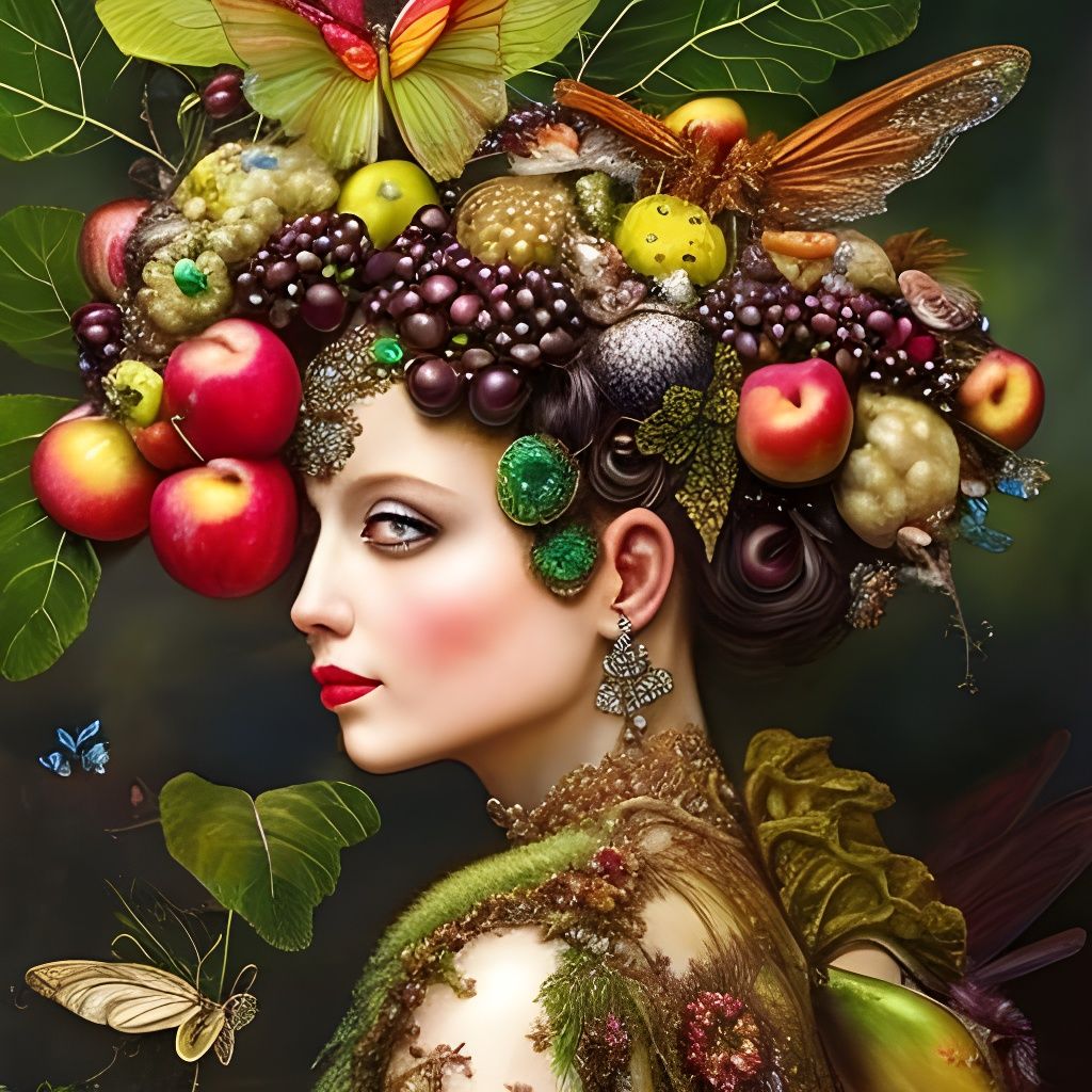 Compost Fairy Portrait in Detailed Fantasy Style