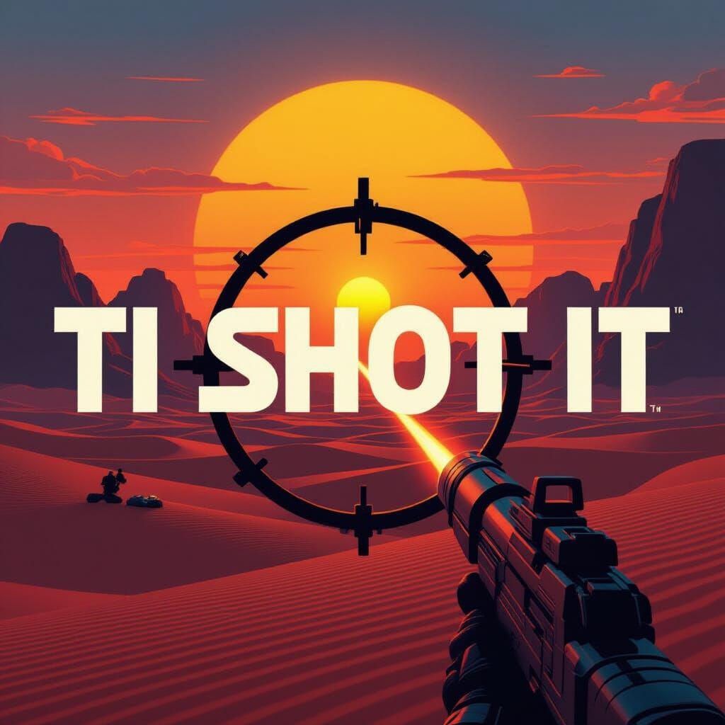 Ti Shot It: Sci-Fi Camera Crosshair at Sunset