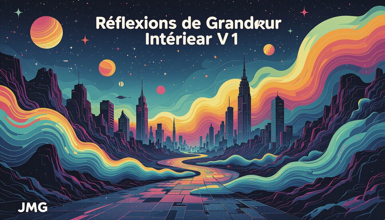 Glitch-Inspired Album Art with Psychedelic Colors